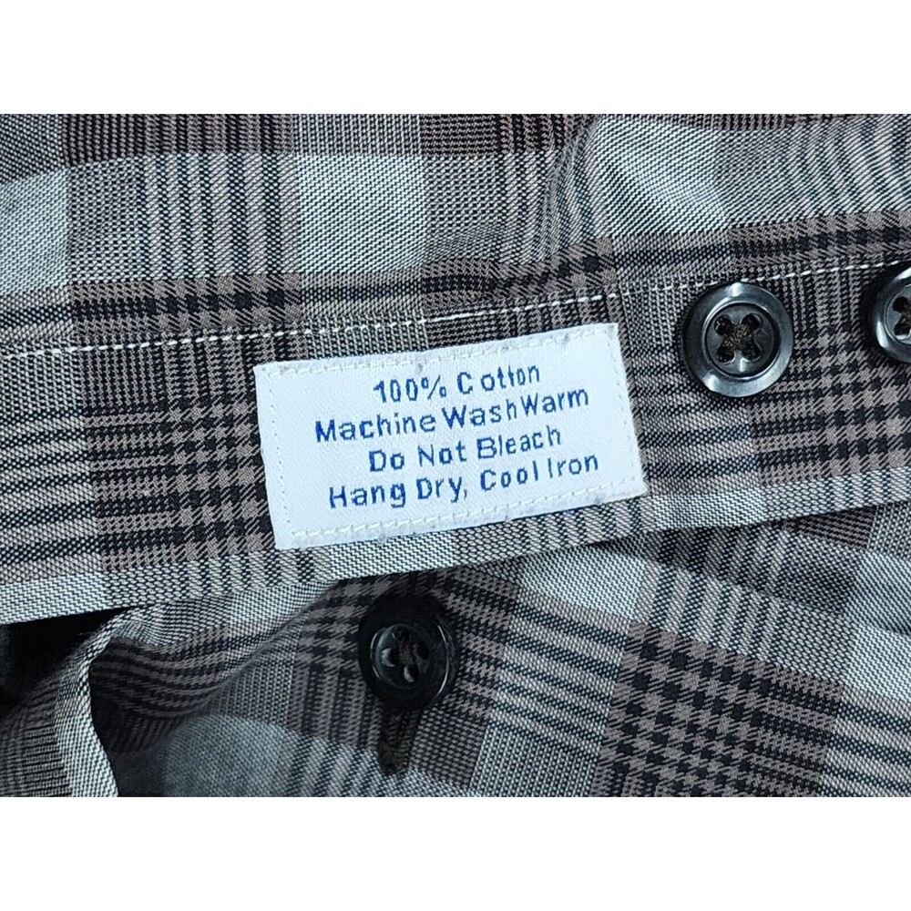David Donahue Men's Brown Plaid Shirt Size XL - Picture 6 of 9